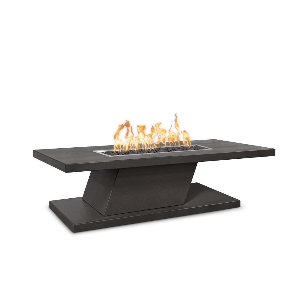The Outdoors Plus OPT-IMPC7215E12V-BLK-LP 72" X 30" Imperial Powder Coat Fire Pit - 15” Tall - 12V Electronic Ignition - Black Powder Coat - Liquid Propane